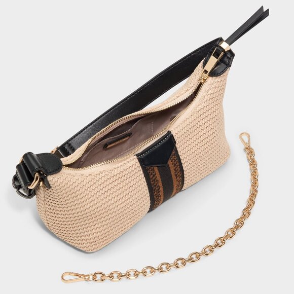 Chain Detail Buckle/Clip Strap Shoulder Bag Purse - Picture 3 of 3